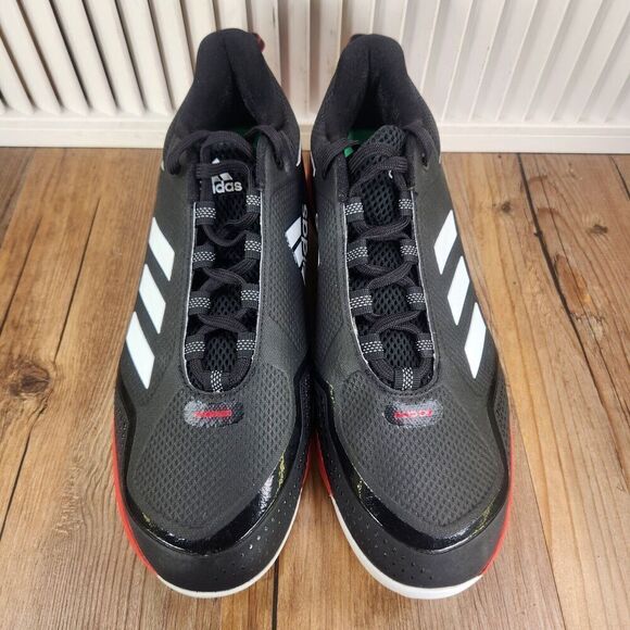 Adidas Icon 7 S23858 Mens Size 12.5 Black Red Metal Baseball Cleats Sneakers NEW - Picture 8 of 10